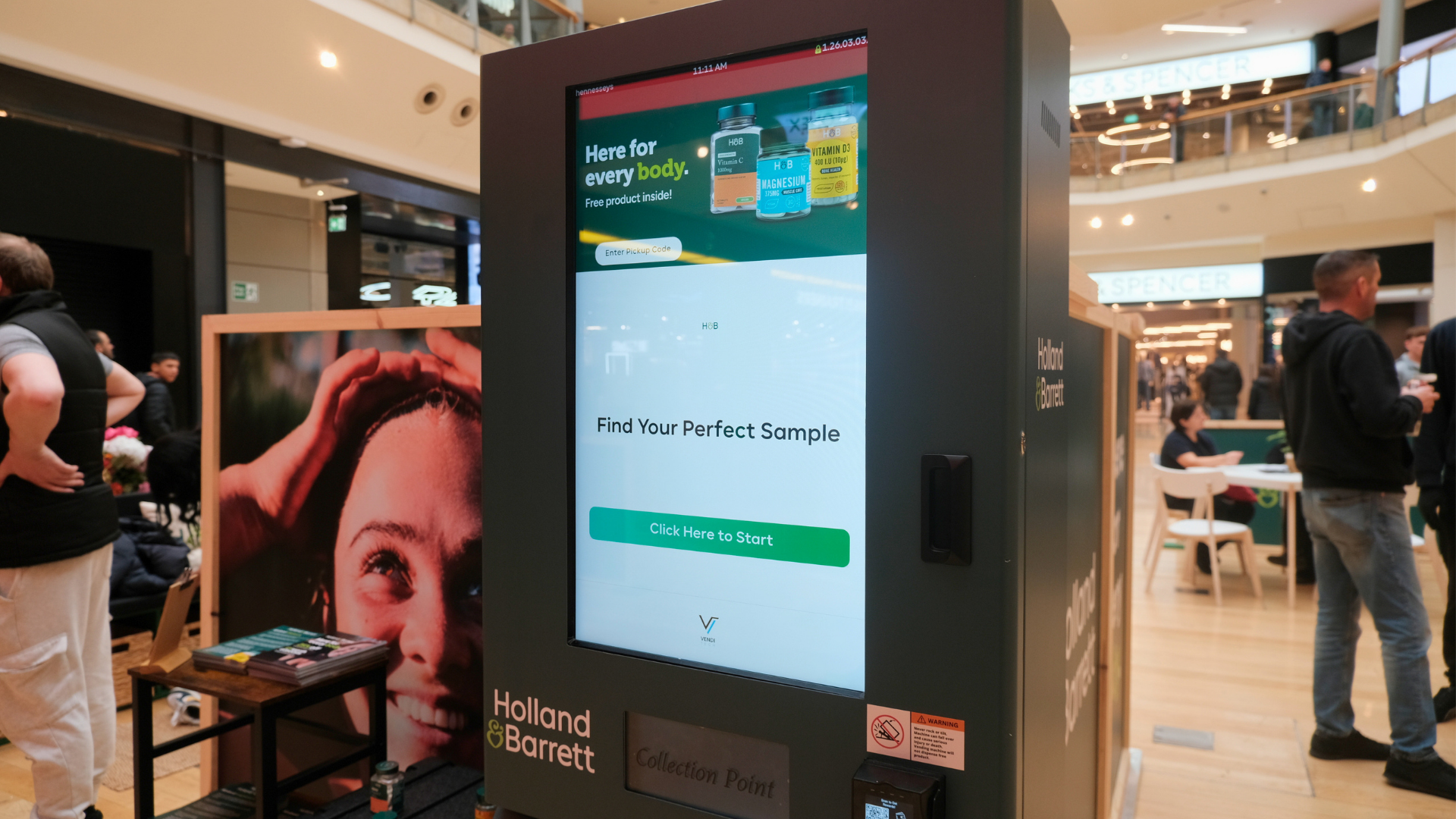Holland and Barrett roadshow 2026 vending machine full size