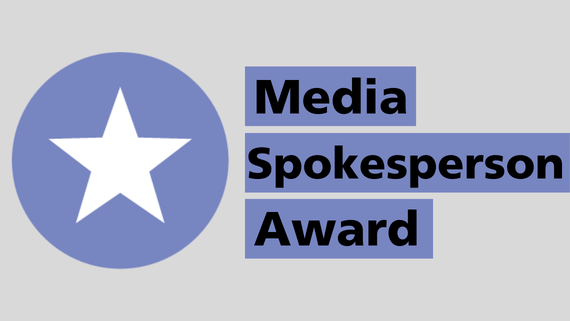 Media spokesperson award graphic
