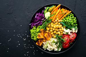 vegetarian vegan and plant based diets bowl of salad