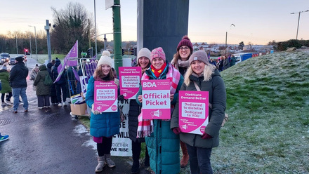 Ulster hospital members on strike 2024 Northern Ireland.jpg