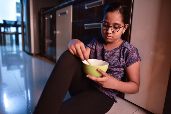 Young girl eating disorder