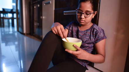 Young girl eating disorder