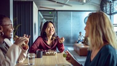 women at lunch